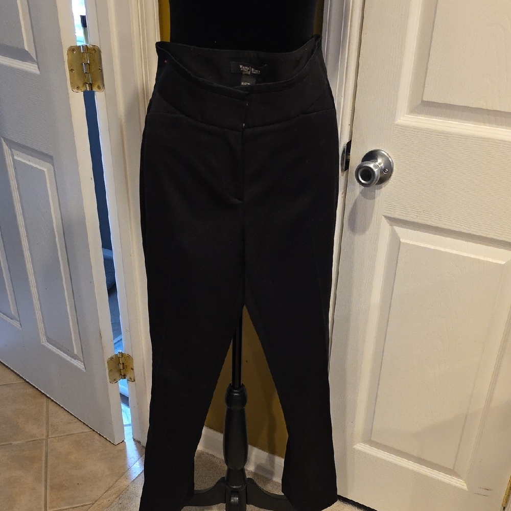 White House Black Market Black Straight Leg Pants High Waist